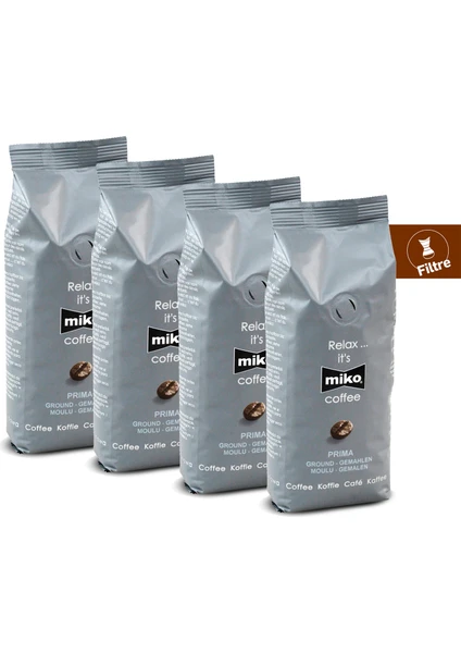 Miko Coffee Prima Ground Filtre Kahve 4 x 250 gr