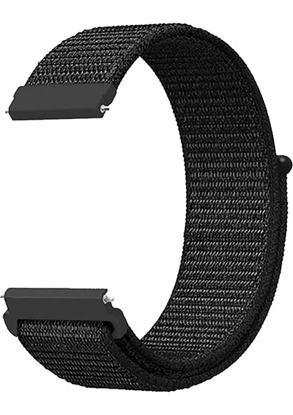 Garmin Vivoactive 3 Hasırlı Kordon Woven Sport Loop Siyah