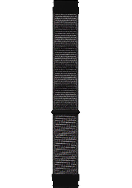 Garmin Vivoactive 3 Hasırlı Kordon Woven Sport Loop Siyah