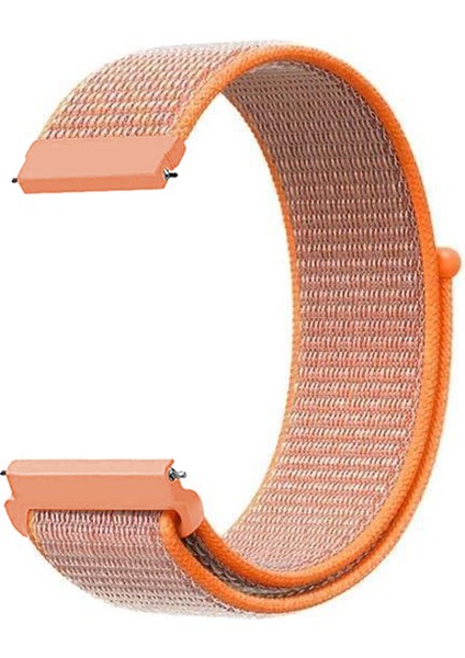 Huawei Honor Magic Watch 2 42MM Hasırlı Kordon Woven Sport Loop Turuncu