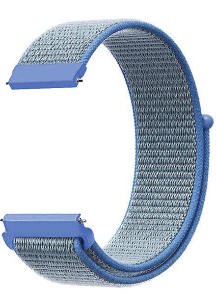 Amazfit Gtr 42MM Hasırlı Kordon Woven Sport Loop Mavi