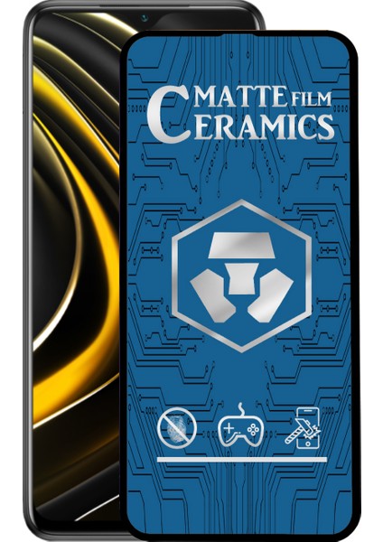 Xiaomi Poco M3 Tam Kaplayan Mat Seramik Nano Esnek Ekran Koruyucu