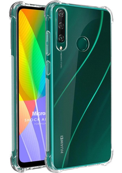 Huawei Y6P Kılıf Shock Absorbing Şeffaf