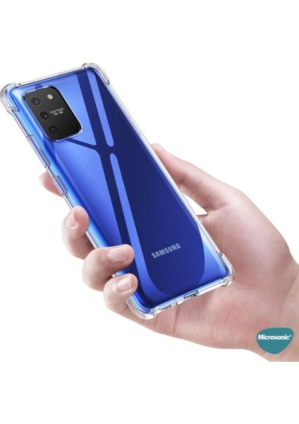Samsung Galaxy A91 Kılıf Shock Absorbing Şeffaf fırsatları