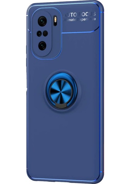 Xiaomi Mi 11I Kılıf Kickstand Ring Holder Lacivert