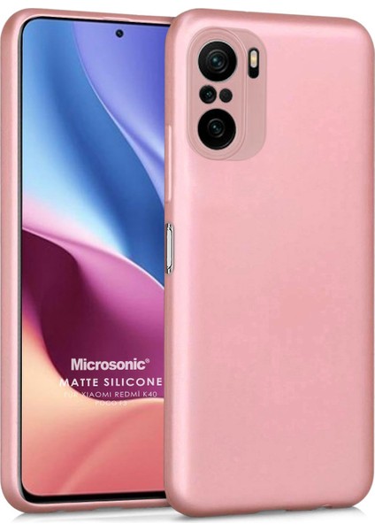 Matte Silicone Xiaomi Mi 11I Kılıf Rose Gold