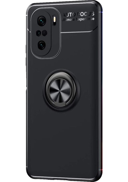 Xiaomi Mi 11I Kılıf Kickstand Ring Holder Siyah