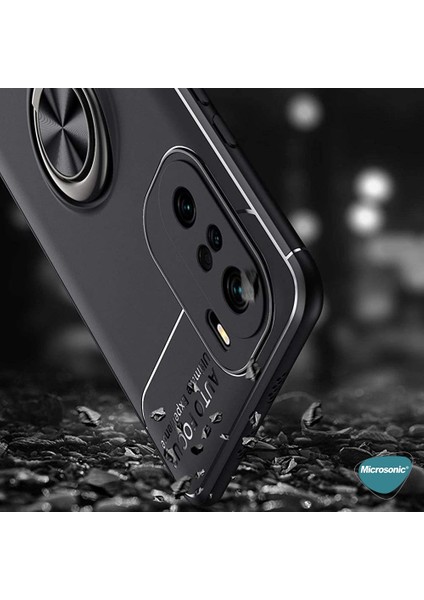 Xiaomi Mi 11I Kılıf Kickstand Ring Holder Siyah modelleri