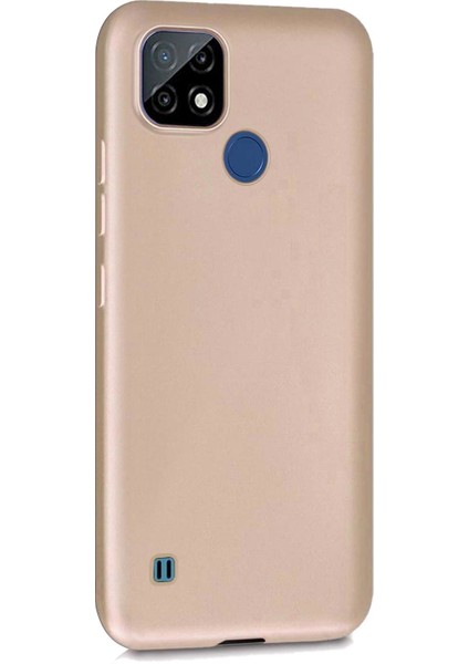 Matte Silicone Realme C21 Kılıf Gold