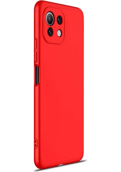 Xiaomi Mi 11 Lite Kılıf Double Dip 360 Protective Kırmızı