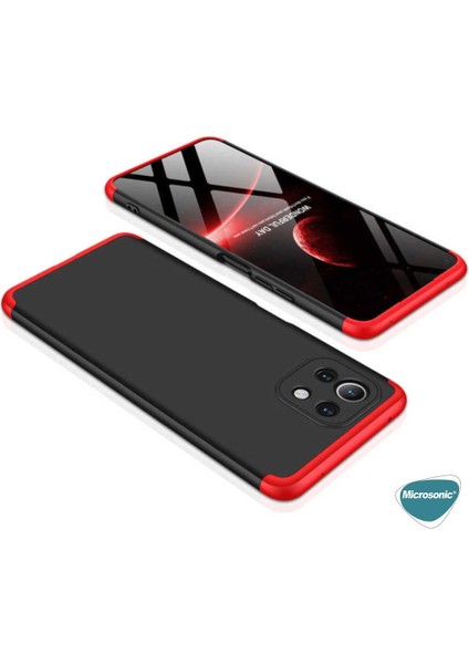 Xiaomi Mi 11 Lite Kılıf Double Dip 360 Protective Kırmızı