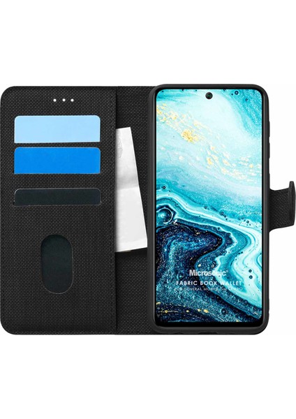 General Mobile Gm 21 Pro Kılıf Fabric Book Wallet Siyah fiyatları