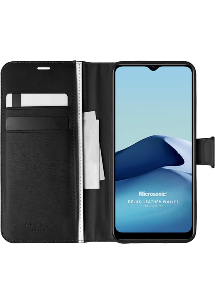Vivo Y11S Kılıf Delux Leather Wallet Siyah fiyatları