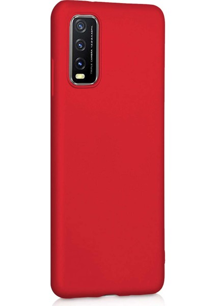 Matte Silicone Vivo Y11S Kılıf Kırmızı