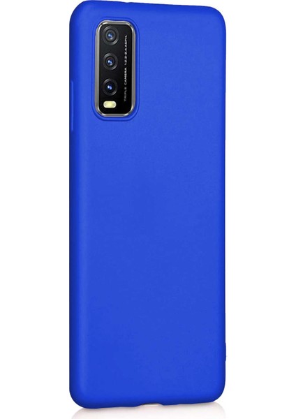 Matte Silicone Vivo Y11S Kılıf Mavi