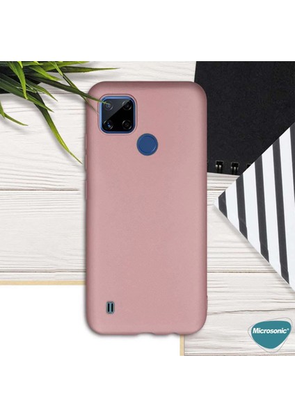 Matte Silicone Realme C21 Kılıf Siyah
