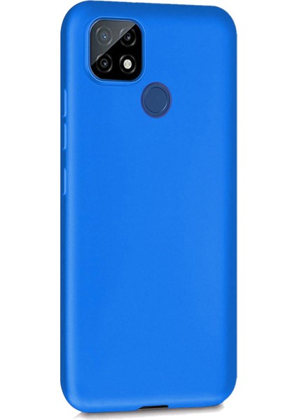 Matte Silicone Realme C25 Kılıf Mavi