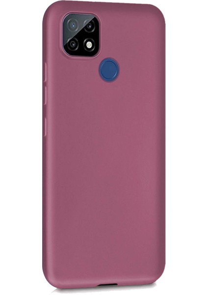 Matte Silicone Realme C25 Kılıf Mor