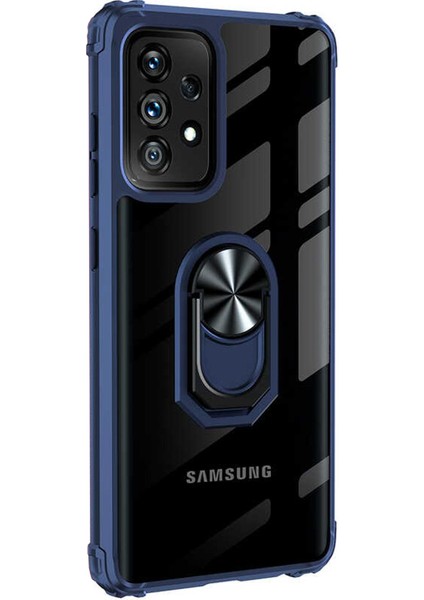 Samsung Galaxy A32 4g Kılıf Grande Clear Ring Holder Lacivert