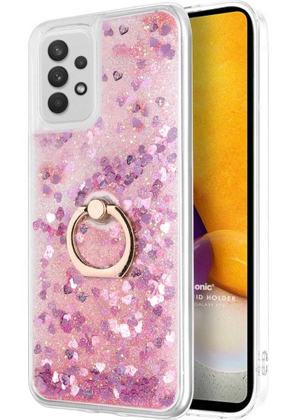 Samsung Galaxy A72 Kılıf Glitter Liquid Holder Pembe fiyatları