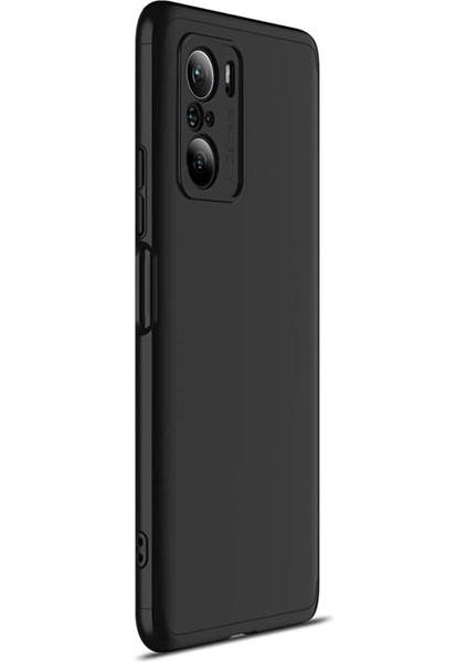 Xiaomi Redmi K40 Kılıf Double Dip 360 Protective Siyah