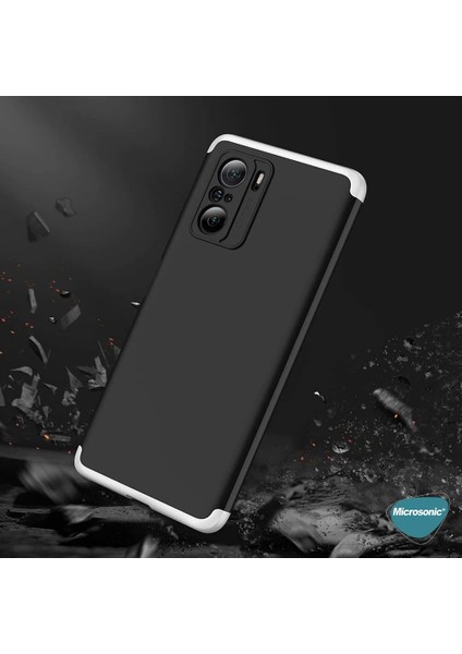 Xiaomi Redmi K40 Kılıf Double Dip 360 Protective Siyah Kırmızı