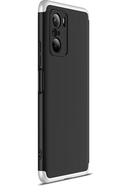 Xiaomi Redmi K40 Pro Kılıf Double Dip 360 Protective Siyah Gri