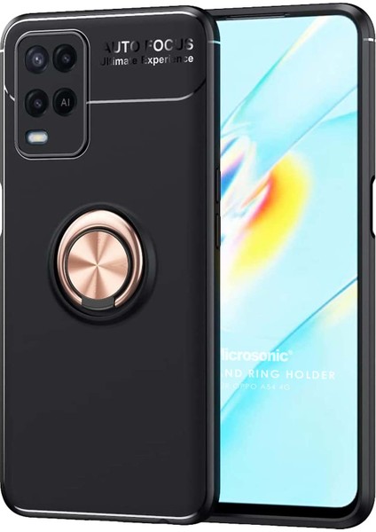 Oppo A54 4g Kılıf Kickstand Ring Holder Siyah Rose fiyatları