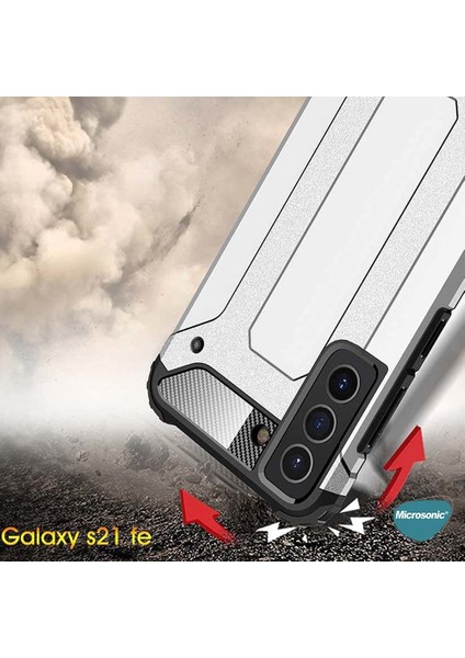 Samsung Galaxy S21 Fe Kılıf Rugged Armor Gümüş