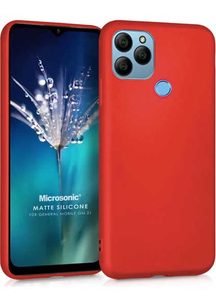 Matte Silicone General Mobile Gm 21 Kılıf Kırmızı fiyatları