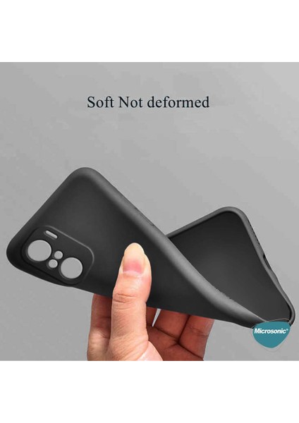 Matte Silicone Xiaomi Redmi K40 Kılıf Siyah