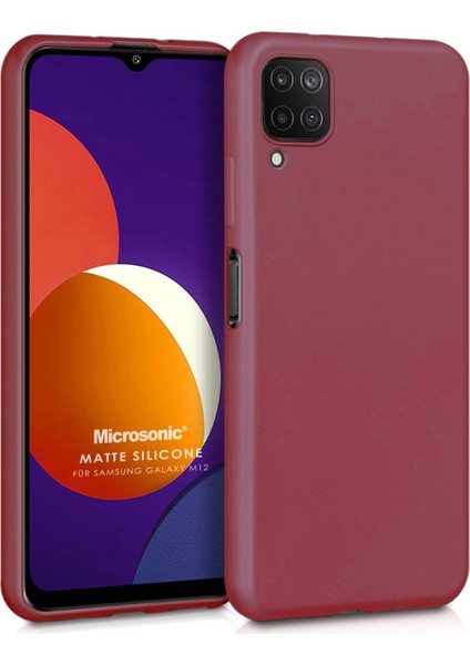 Matte Silicone Samsung Galaxy M12 Kılıf Mor