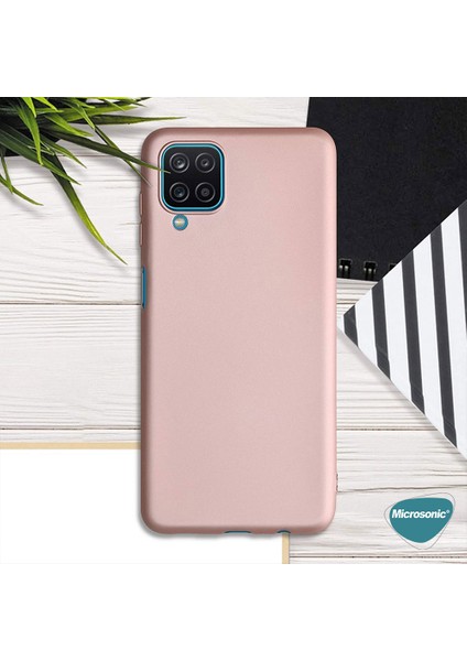 Matte Silicone Samsung Galaxy M12 Kılıf Rose Gold