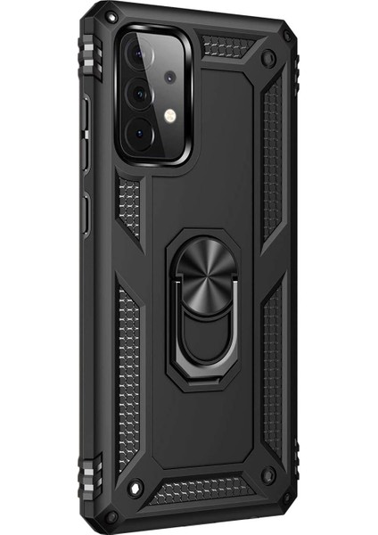 Samsung Galaxy A72 Kılıf Military Ring Holder Siyah fiyatları