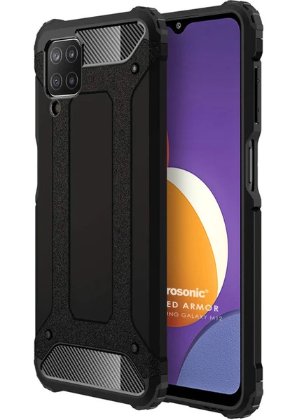 Samsung Galaxy M12 Kılıf Rugged Armor Siyah