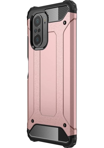 Xiaomi Redmi K40 Pro Kılıf Rugged Armor Rose Gold