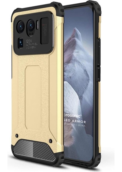 Xiaomi Mi 11 Ultra Kılıf Rugged Armor Gold