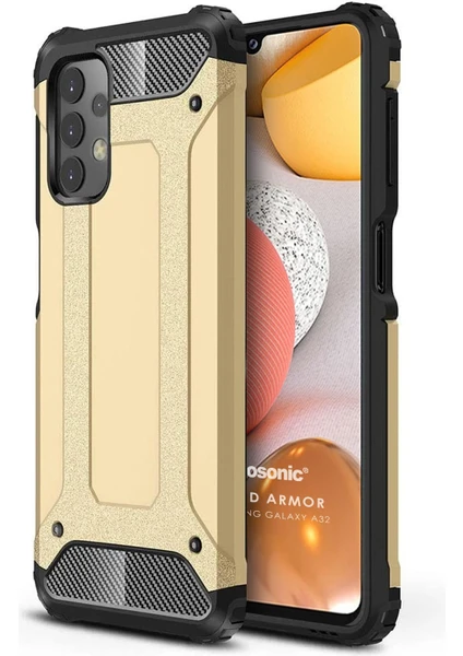 Samsung Galaxy A32 4g Kılıf Rugged Armor Gold