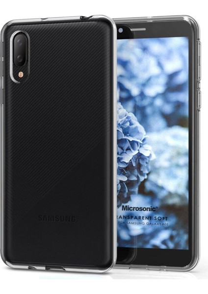 Samsung Galaxy A02 Kılıf Transparent Soft Beyaz