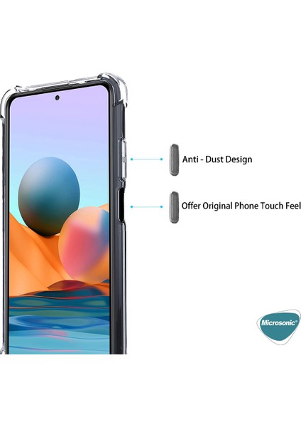 Xiaomi Redmi Note 10S Kılıf Shock Absorbing Şeffaf
