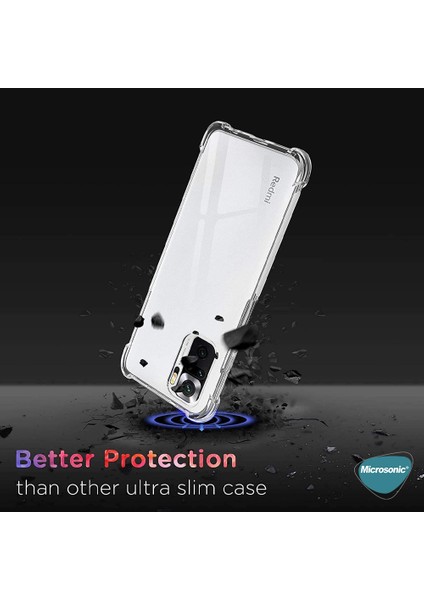 Xiaomi Redmi Note 10S Kılıf Shock Absorbing Şeffaf