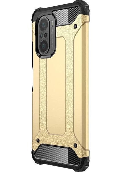 Xiaomi Redmi K40 Kılıf Rugged Armor Gold