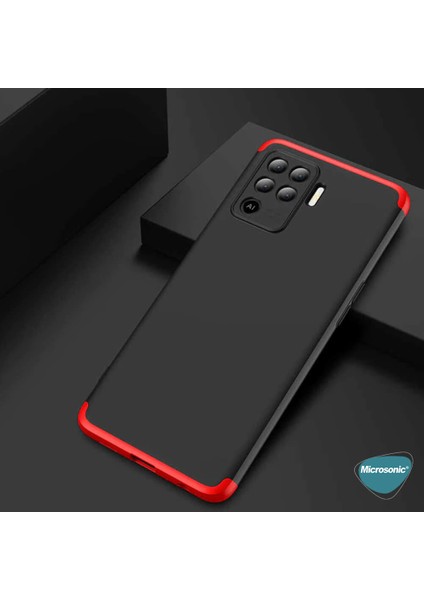 Oppo Reno 5 Lite Kılıf Double Dip 360 Protective Siyah Gri