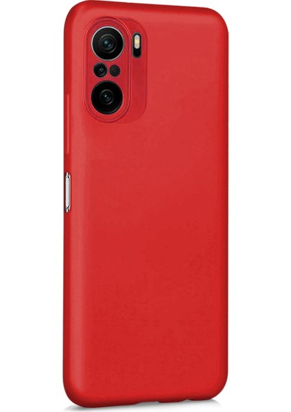 Matte Silicone Xiaomi Redmi K40 Kılıf Kırmızı