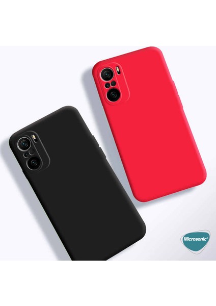 Matte Silicone Xiaomi Redmi K40 Kılıf Kırmızı