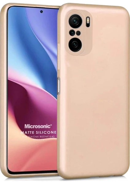 Matte Silicone Xiaomi Poco F3 Kılıf Gold