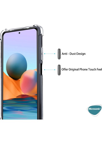 Xiaomi Redmi Note 10 Kılıf Shock Absorbing Şeffaf