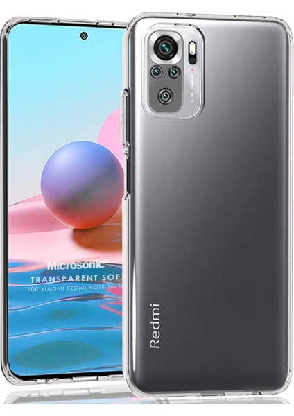 Xiaomi Redmi Note 10 Kılıf Transparent Soft Beyaz