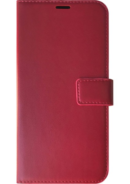 Oppo A15 Kılıf Delux Leather Wallet Kırmızı fiyatları