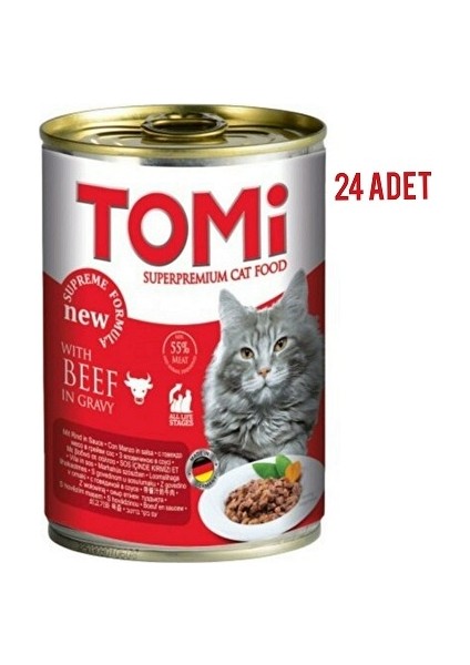 Sığır Etli Yetişkin Kedi Konservesi 400 gr x 24 Adet